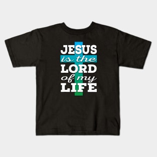 Jesus is Lord (white and blue/green) Kids T-Shirt